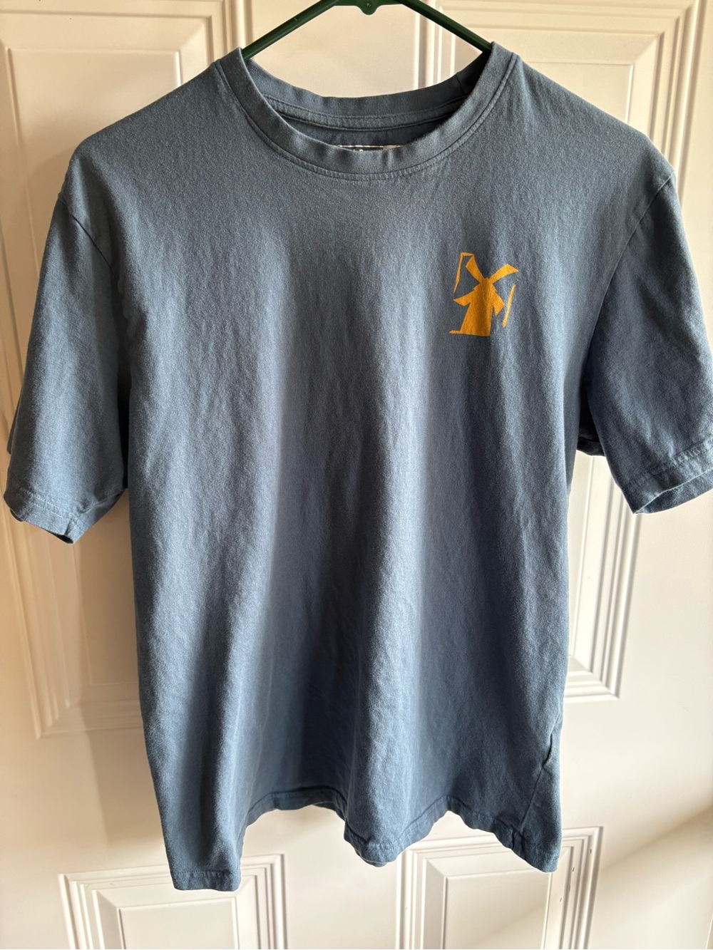 Dutch Bros Light Blue Short Sleeve Tee with Yellow Windmill Logo